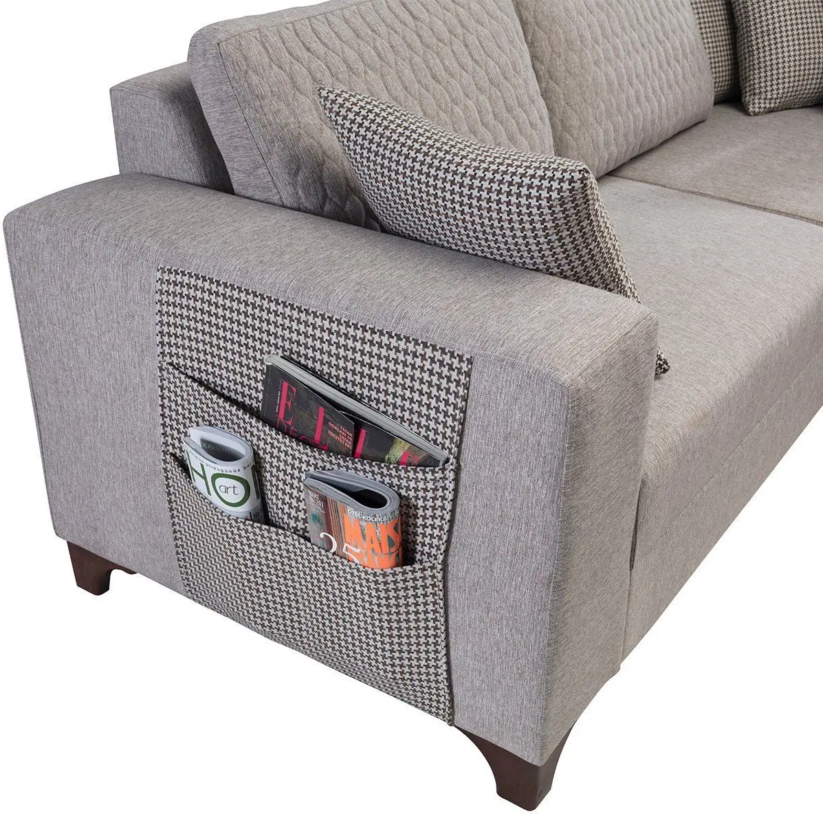 Canapea de colt Mirage Meble Loft Right (Light Brown) - 4