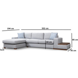 Canapea de colt Mirage Meble Loop 14 Shelf-Right (Light Grey) Thumb
