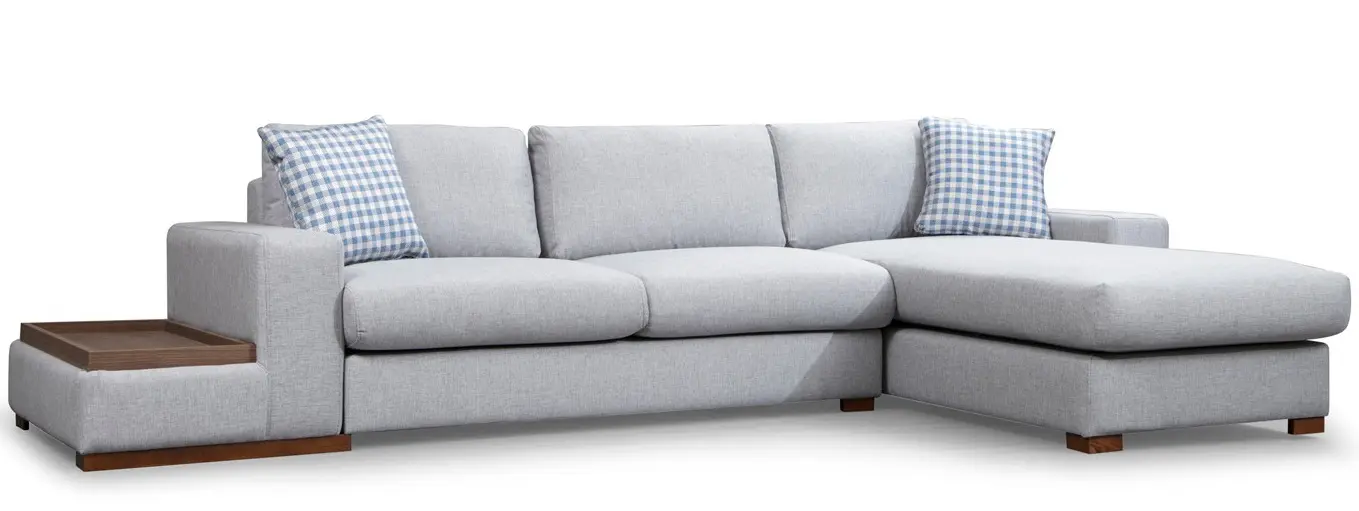 Canapea de colt Mirage Meble Loop 15 Shelf-Left (Light Grey) - 2