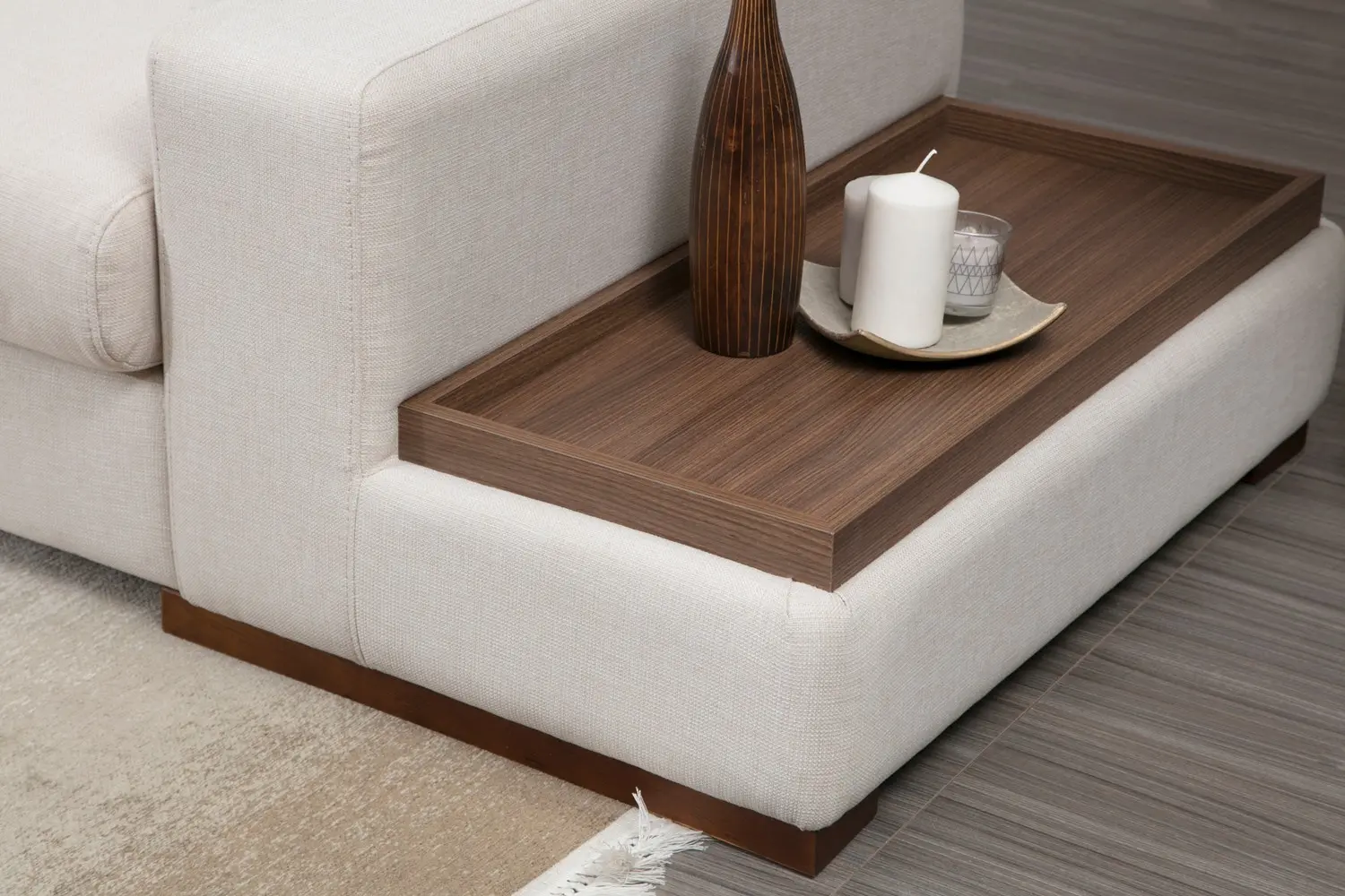 Canapea de colt Mirage Meble Loop 18 Shelf-Right (White) - 5
