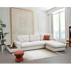 Canapea de colt Mirage Meble Loop 19 Shelf-Left (White)