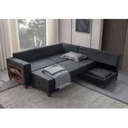 Canapea de colt Mirage Meble T-Loft Shelf-Left (Anthracite) Thumb