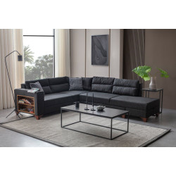 Canapea de colt Mirage Meble T-Loft Shelf-Left (Anthracite)