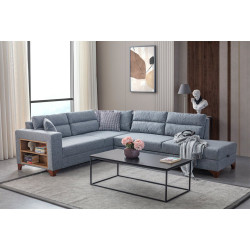 Canapea de colt Mirage Meble T-Loft Shelf-Left (Grey)