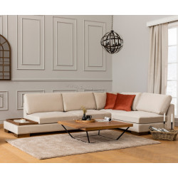 Canapea de colt Mirage Meble Tulip Shelf-Left (Beige)