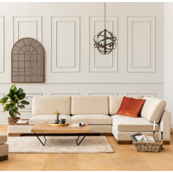 Canapea de colt Mirage Meble Tulip Shelf-Left (Beige) Thumb