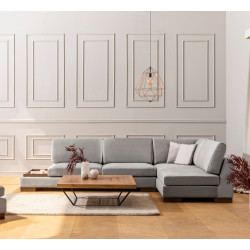Canapea de colt Mirage Meble Tulip Shelf-Left (Light Grey) Thumb