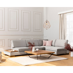 Canapea de colt Mirage Meble Tulip Shelf-Left (Light Grey)