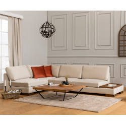 Canapea de colt Mirage Meble Tulip Shelf-Right (Beige)