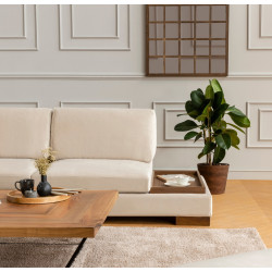 Canapea de colt Mirage Meble Tulip Shelf-Right (Beige) Thumb