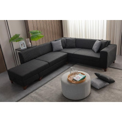 Canapea de colt Mirage Meble West Left (Anthracite) Thumb