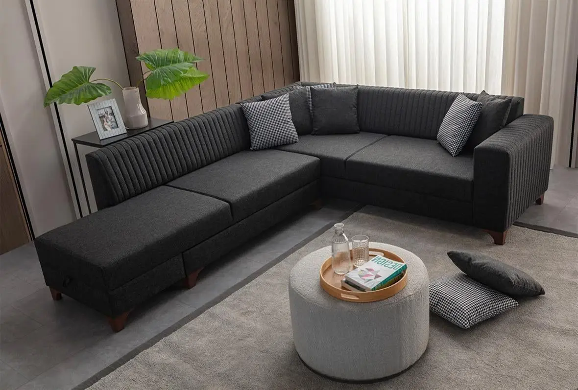 Canapea de colt Mirage Meble West Left (Anthracite) - 2