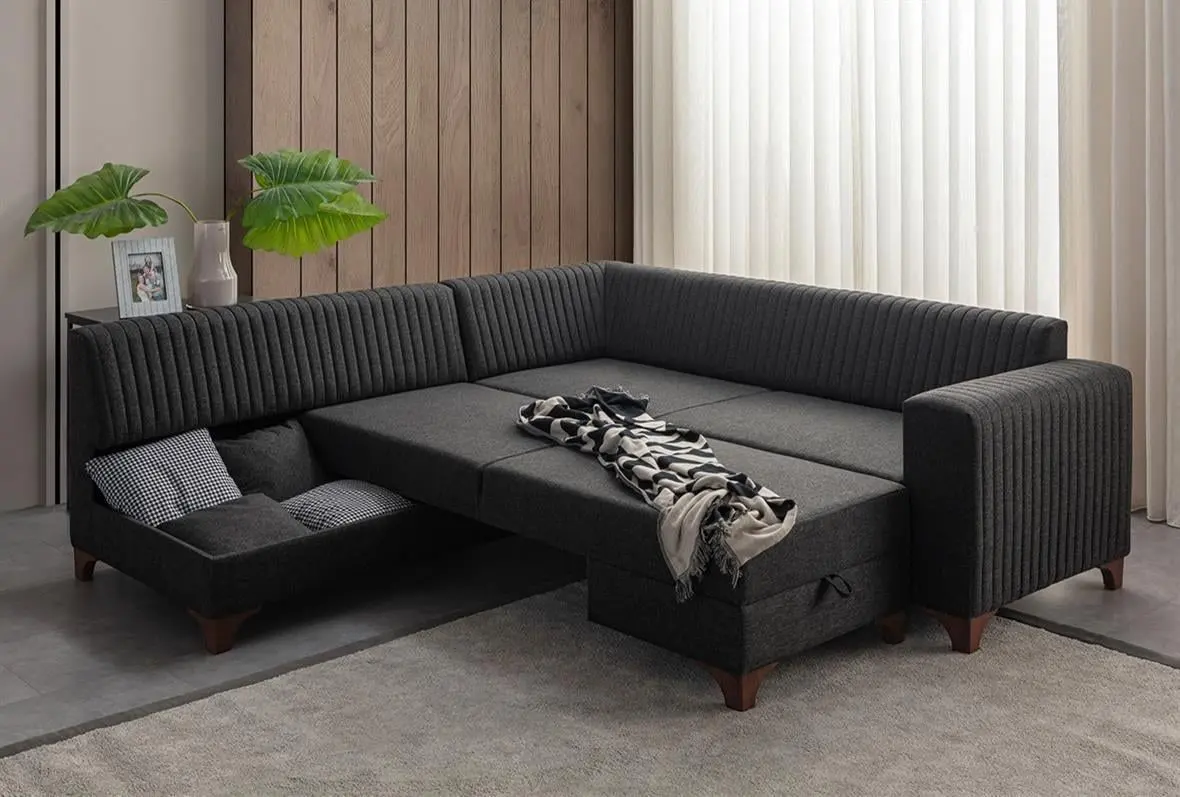 Canapea de colt Mirage Meble West Left (Anthracite) - 3