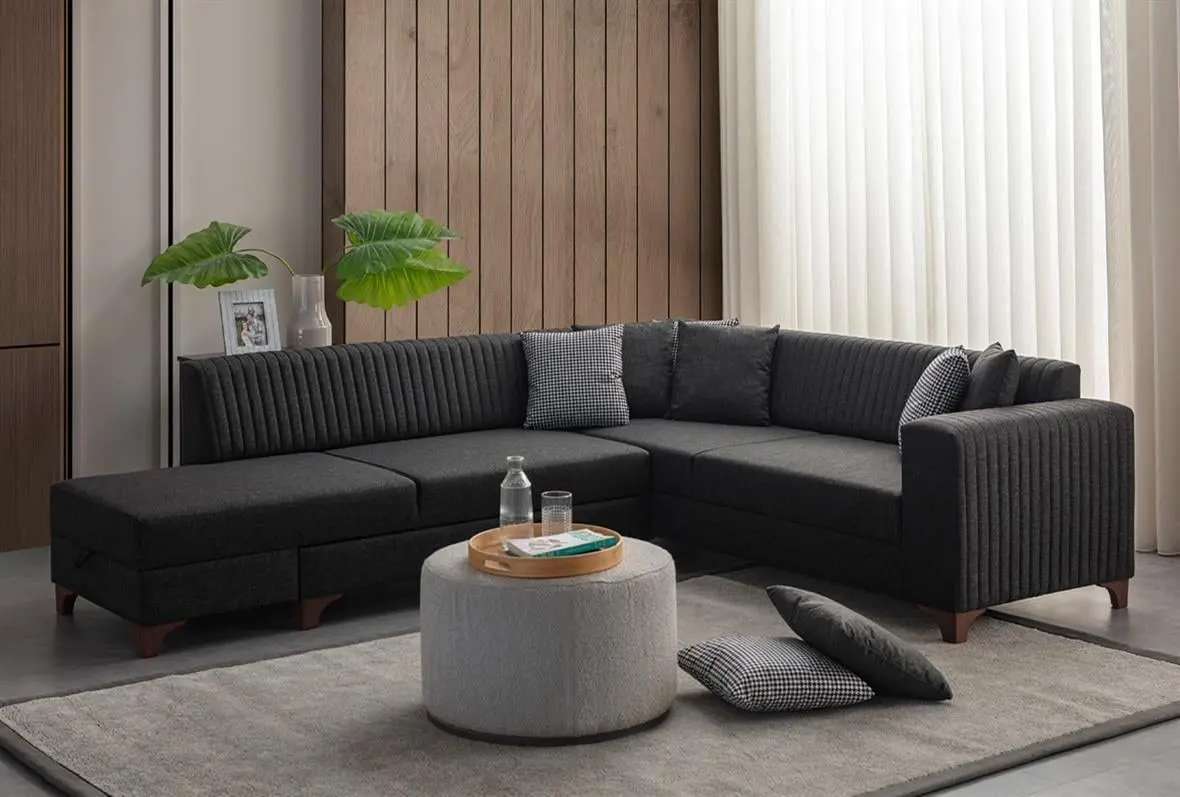 Canapea de colt Mirage Meble West Left (Anthracite)