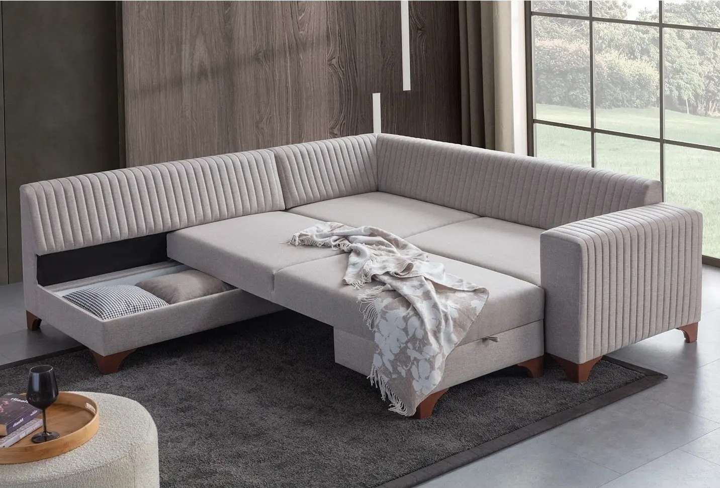 Canapea de colt Mirage Meble West Left (Cream) - 2