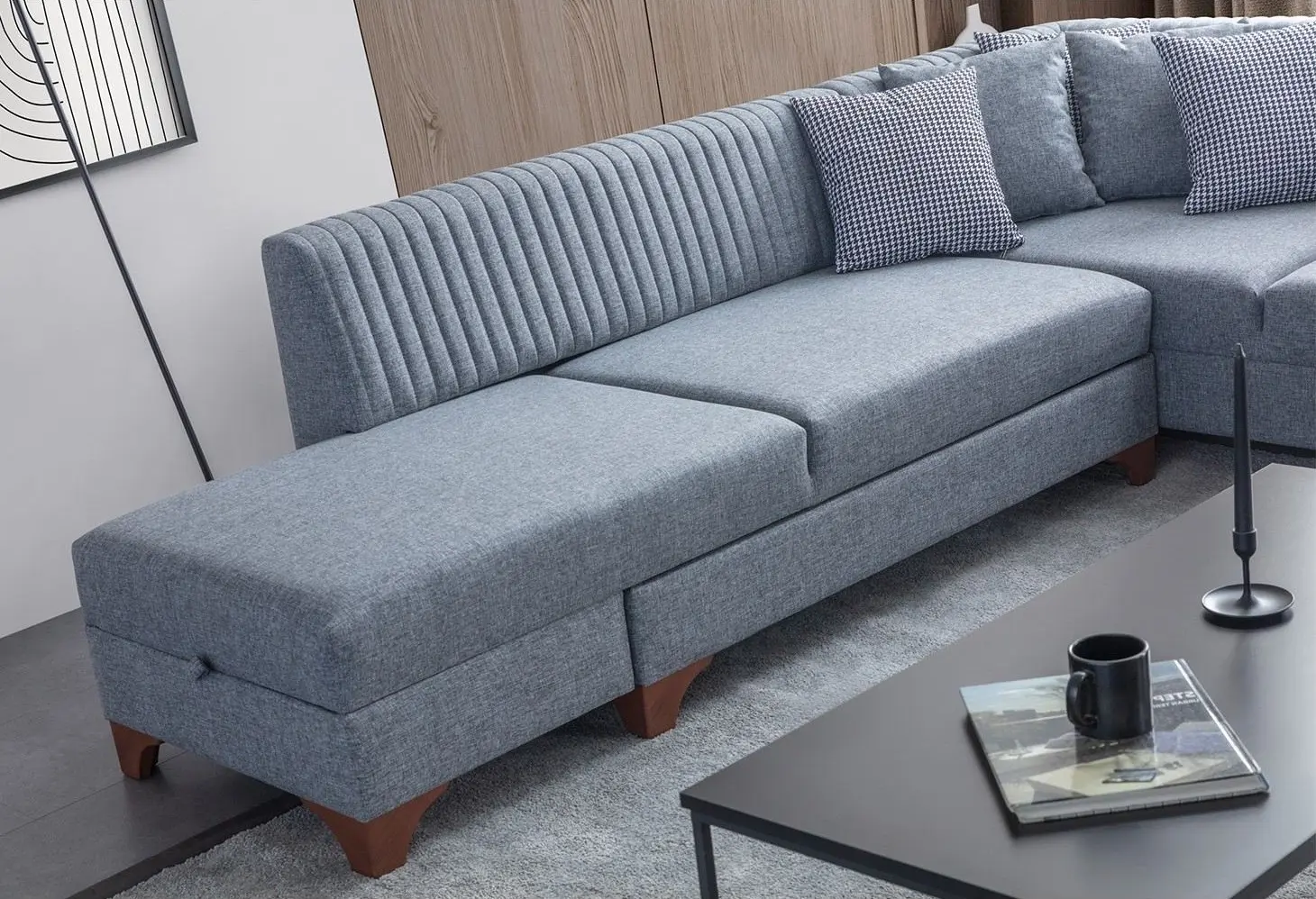 Canapea de colt Mirage Meble West Left (Grey) - 3