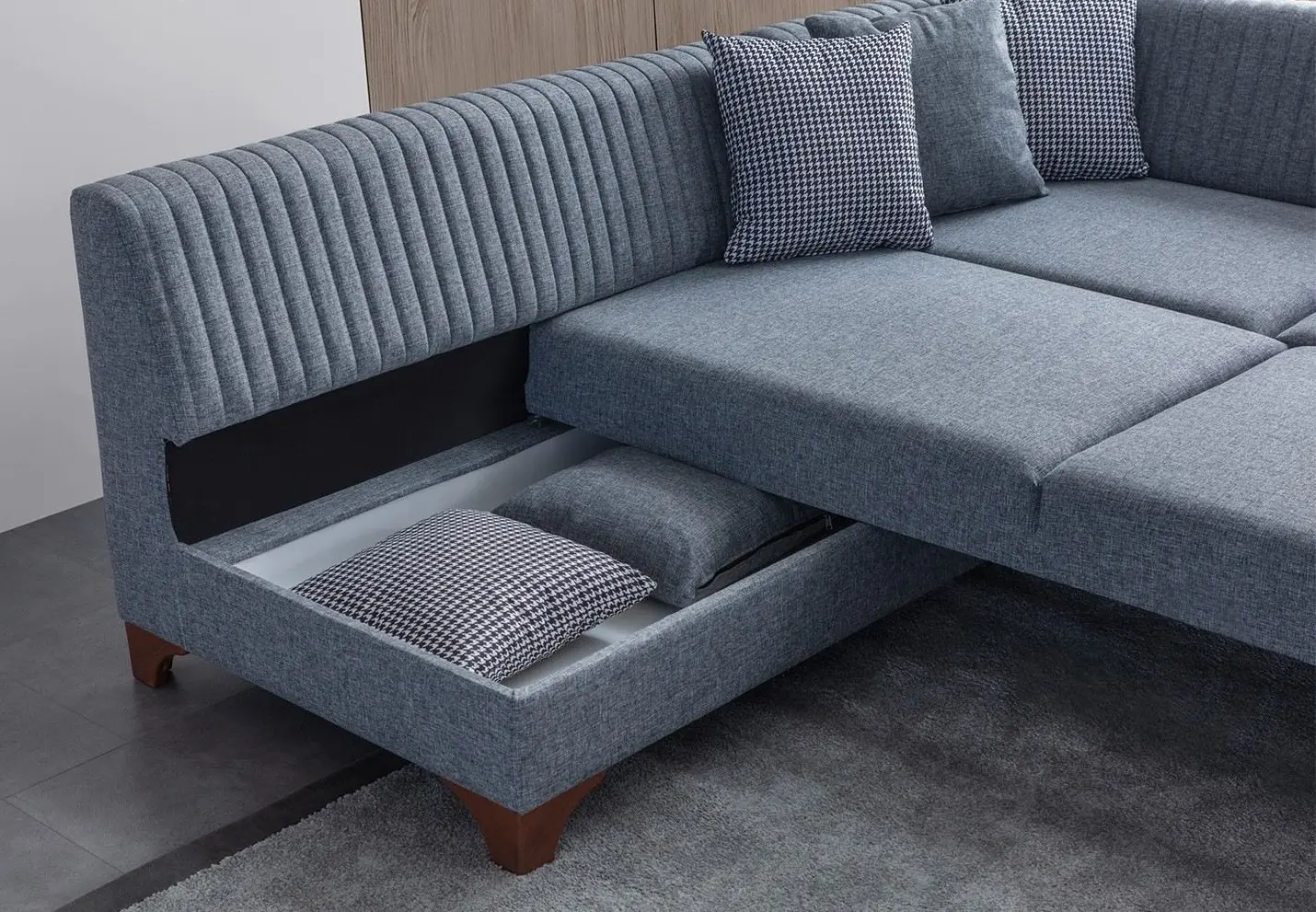 Canapea de colt Mirage Meble West Left (Grey) - 4