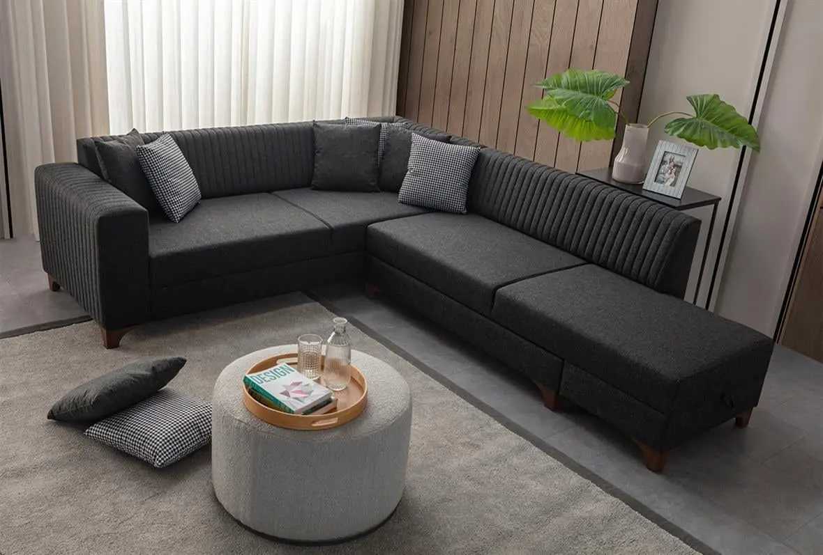 Canapea de colt Mirage Meble West Right (Anthracite) - 2