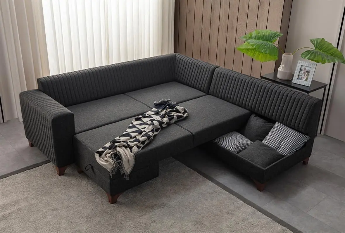 Canapea de colt Mirage Meble West Right (Anthracite) - 3