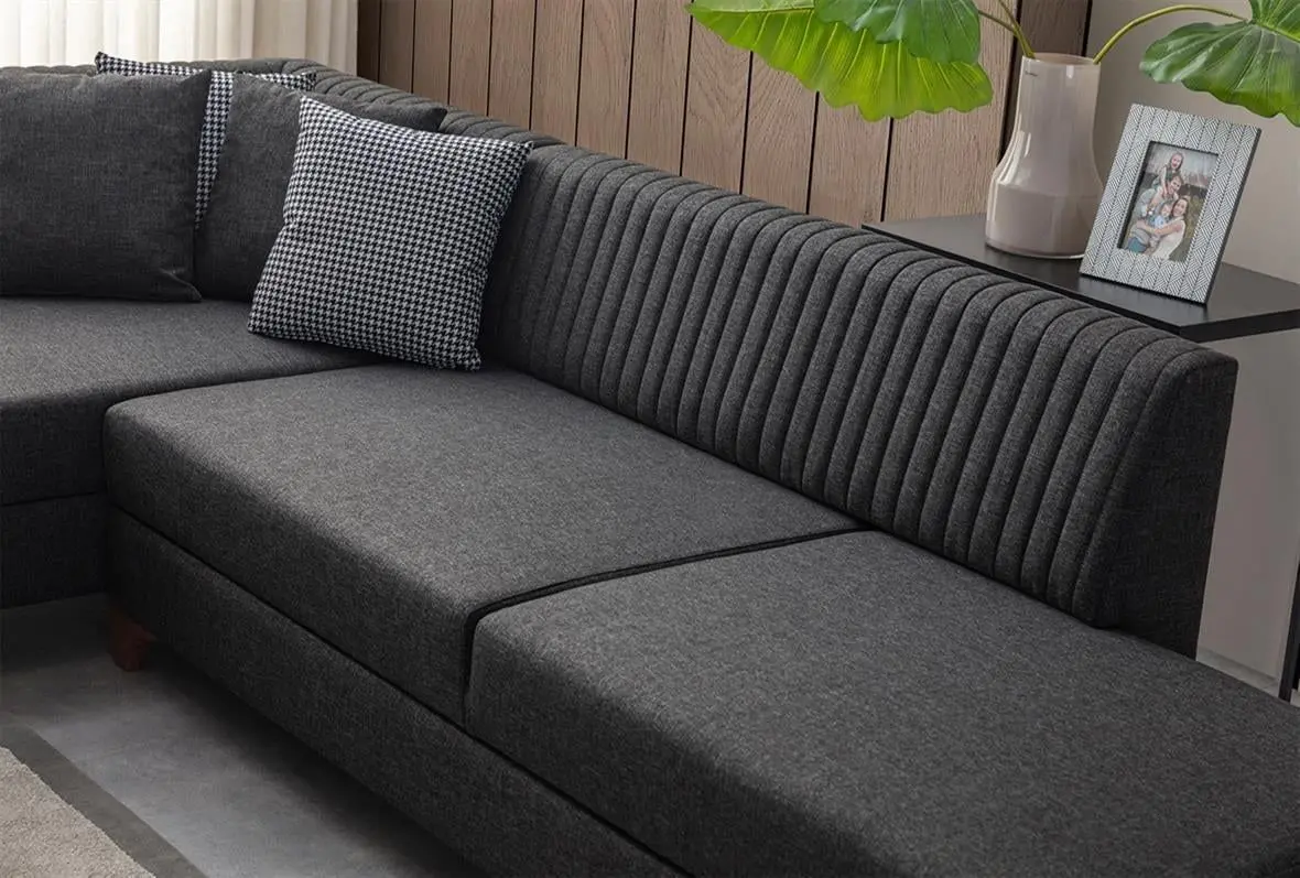 Canapea de colt Mirage Meble West Right (Anthracite) - 4