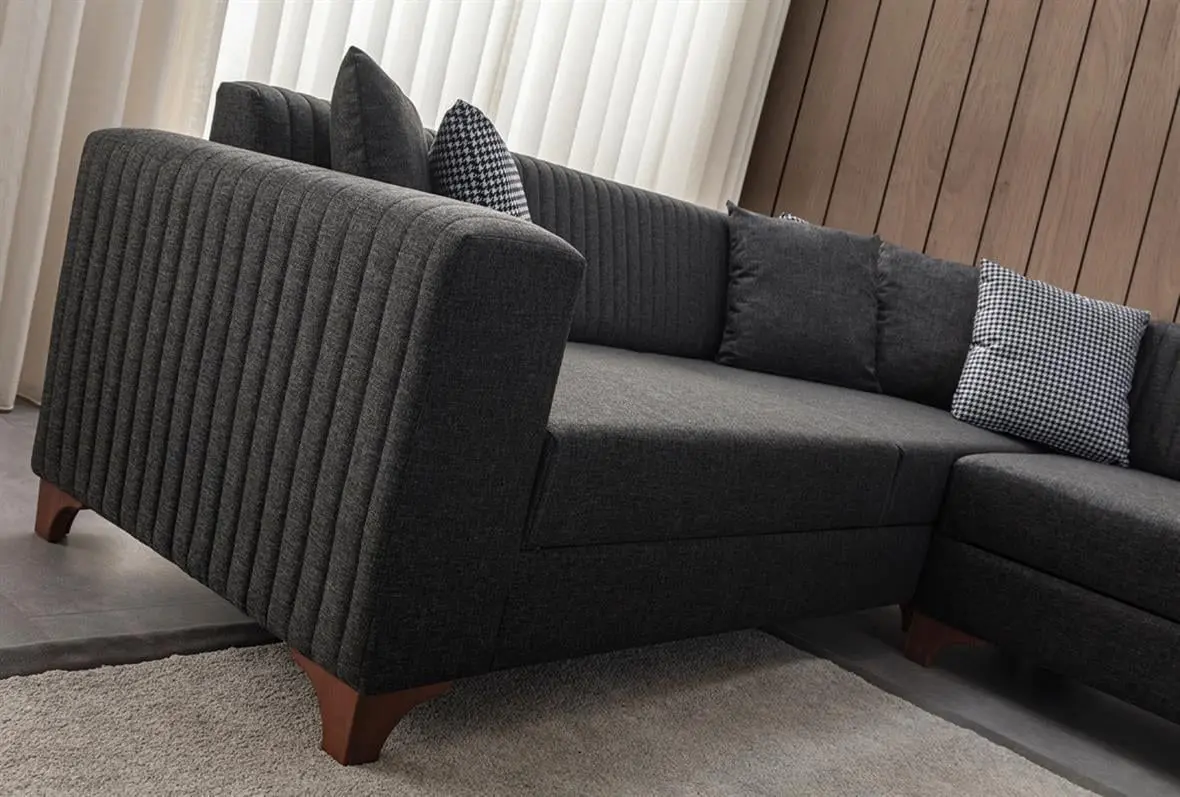 Canapea de colt Mirage Meble West Right (Anthracite) - 6