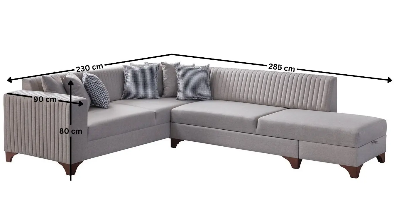 Canapea de colt Mirage Meble West Right (Cream) - 5