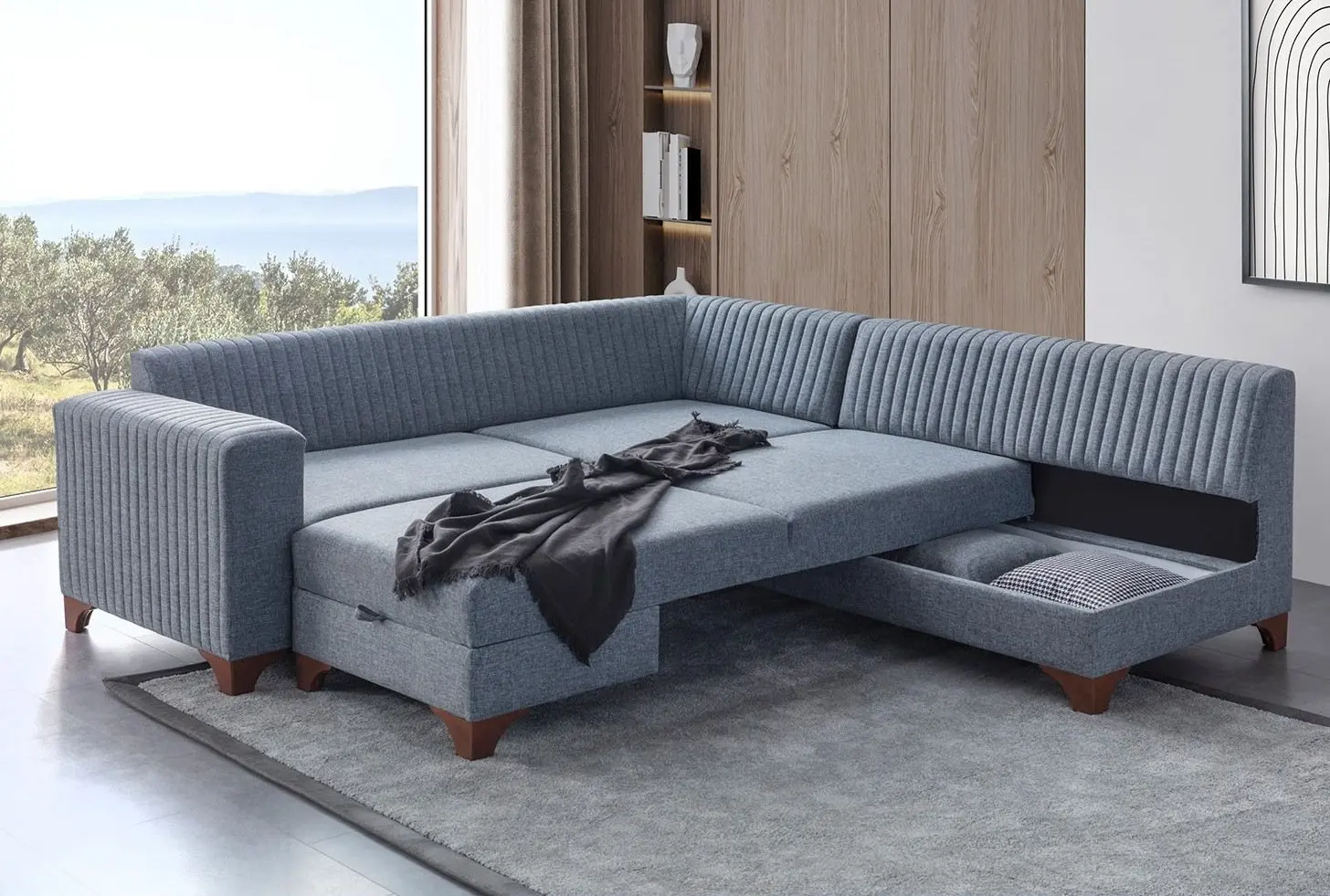 Canapea de colt Mirage Meble West Right (Grey) - 2