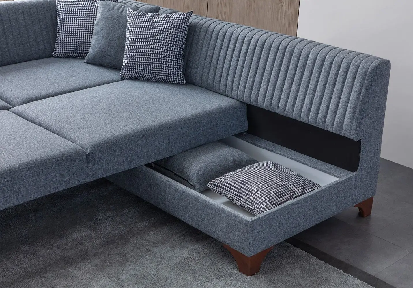 Canapea de colt Mirage Meble West Right (Grey) - 4