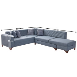 Canapea de colt Mirage Meble West Right (Grey) Thumb