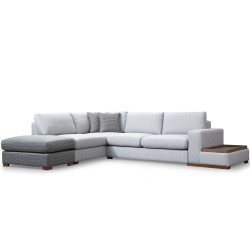 Canapea de colt cu puf Mirage Meble Loop 3 Shelf-Right (Light Grey) Thumb