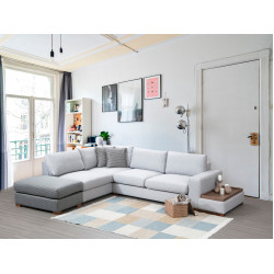 Canapea de colt cu puf Mirage Meble Loop 3 Shelf-Right (Light Grey) Thumb