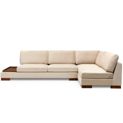Canapea de colt cu puf Mirage Meble Tulip Shelf-Left (Beige) Thumb