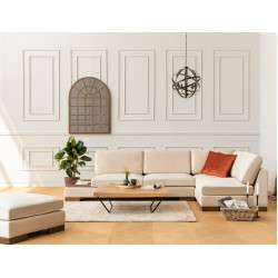 Canapea de colt cu puf Mirage Meble Tulip Shelf-Left (Beige) Thumb