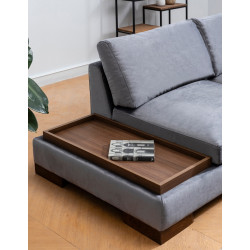 Canapea de colt cu puf Mirage Meble Tulip Shelf-Left (Dark Grey) Thumb