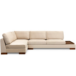 Canapea de colt cu puf Mirage Meble Tulip Shelf-Right (Beige) Thumb