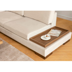 Canapea de colt cu puf Mirage Meble Tulip Shelf-Right (Beige) Thumb