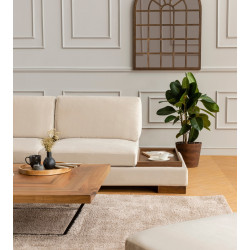 Canapea de colt cu puf Mirage Meble Tulip Shelf-Right (Beige) Thumb