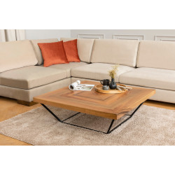 Canapea de colt cu puf Mirage Meble Tulip Shelf-Right (Beige) Thumb