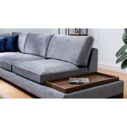 Canapea de colt cu puf Mirage Meble Tulip Shelf-Right (Dark Grey) Thumb