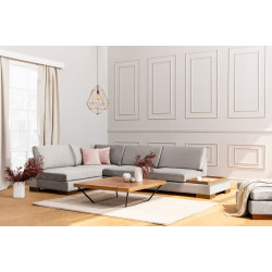 Canapea de colt cu puf Mirage Meble Tulip Shelf-Right (Light Grey) Thumb