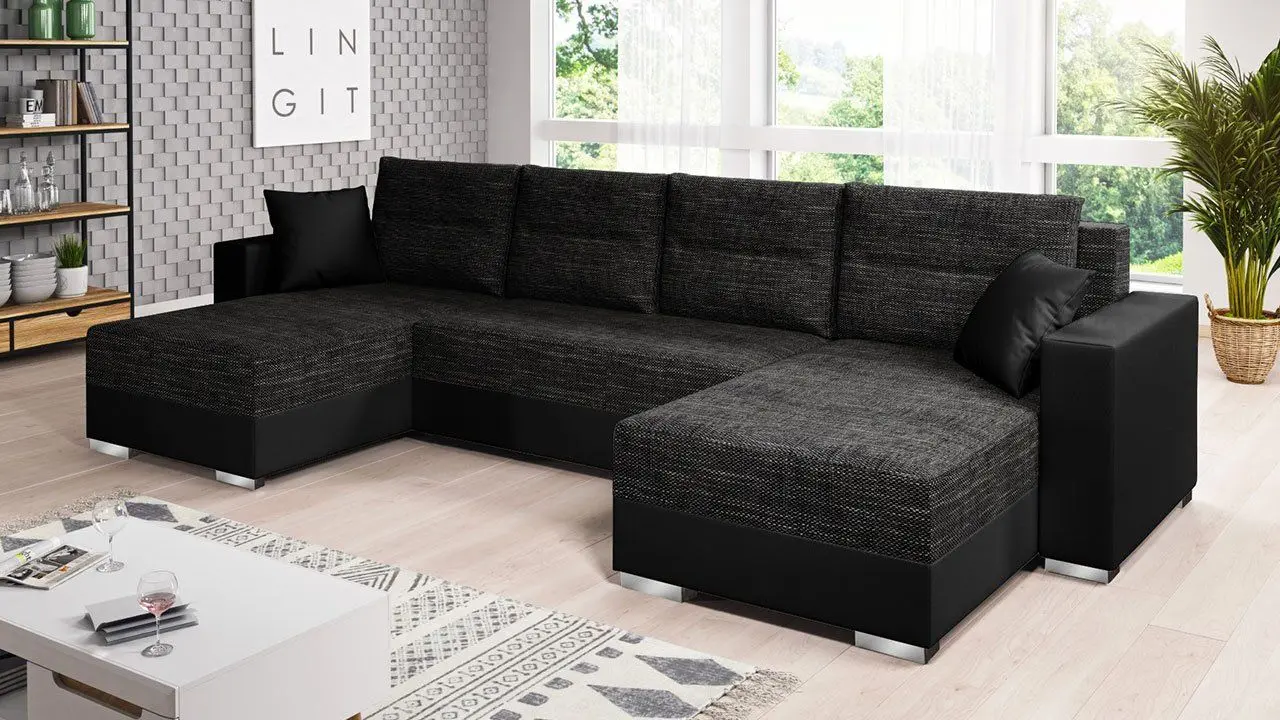 Диван П-образный Mirjan24 Dablam/Heron (Black) - 2