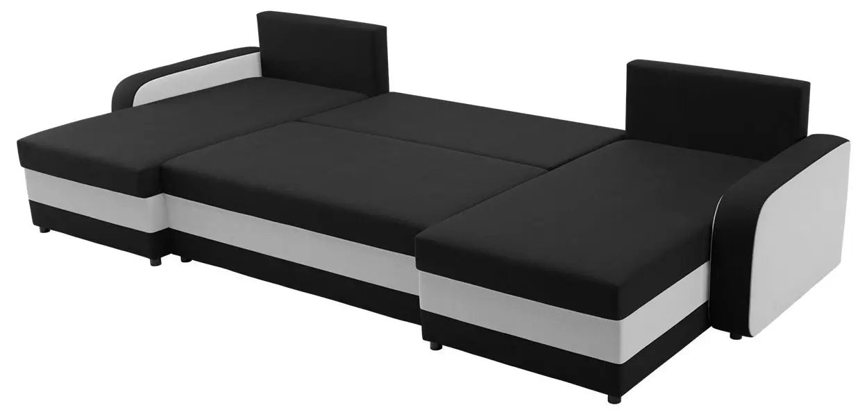 Canapea de colt Mirjan24 Dalmir U/Kris U (Black/Cream) - 5