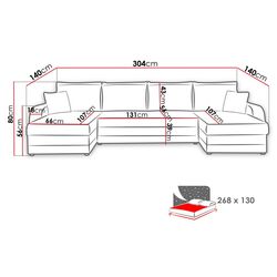 Canapea de colt Mirjan24 Dalmir U/Kris U (Black/Cream) Thumb