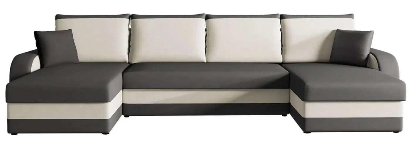 Диван П-образный Mirjan24 Dalmir U/Kris U (Gray/Beige)