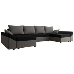 Диван П-образный Mirjan24 Peltata U/Dante U (Black/Gray)