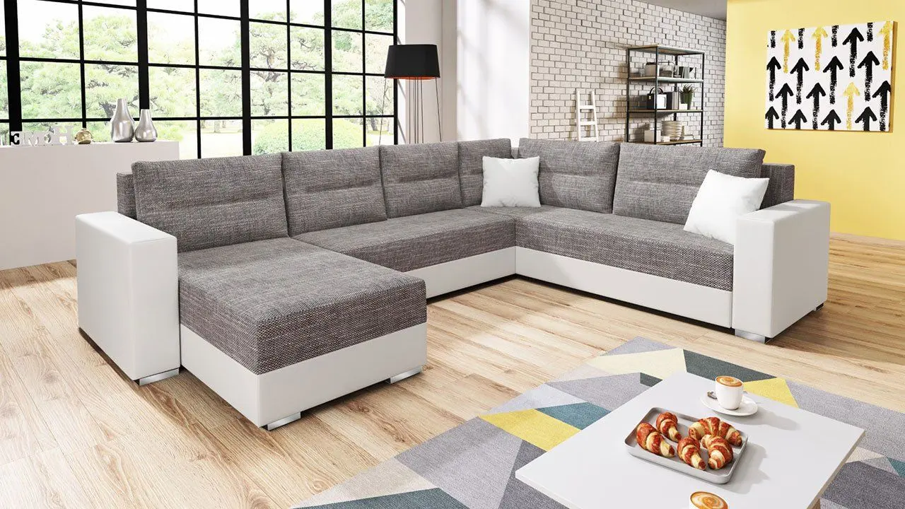 Диван П-образный Mirjan24 Poncjan/Gerd (White/Gray) - 6