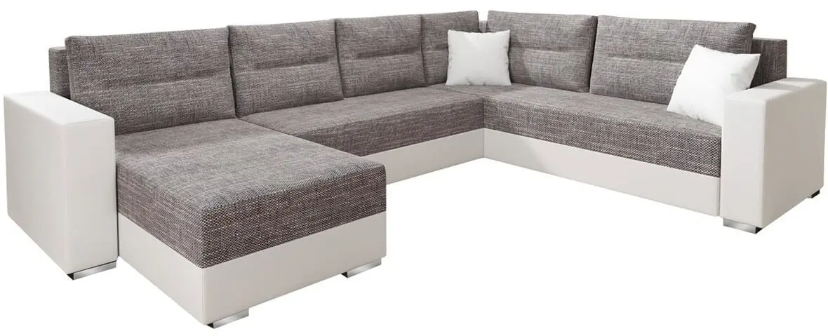 Диван П-образный Mirjan24 Poncjan/Gerd (White/Gray)