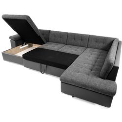 Диван П-образный раскладной Mirjan24 Tony/Niko Bis Left (Graphite/Gray) Thumb