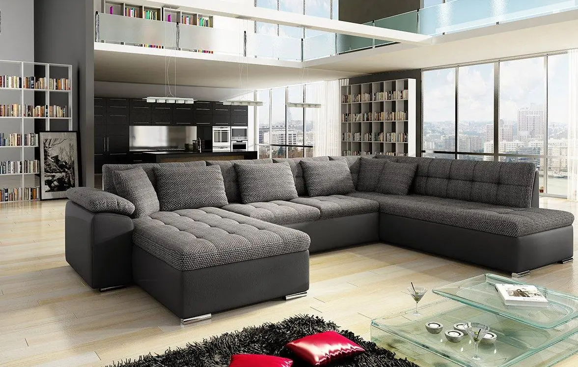 Диван П-образный раскладной Mirjan24 Tony/Niko Bis Left (Graphite/Gray) - 4