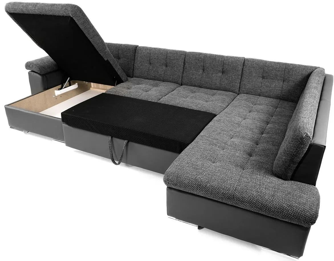 Диван П-образный раскладной Mirjan24 Tony/Niko Bis Right (Graphite/Gray) - 6